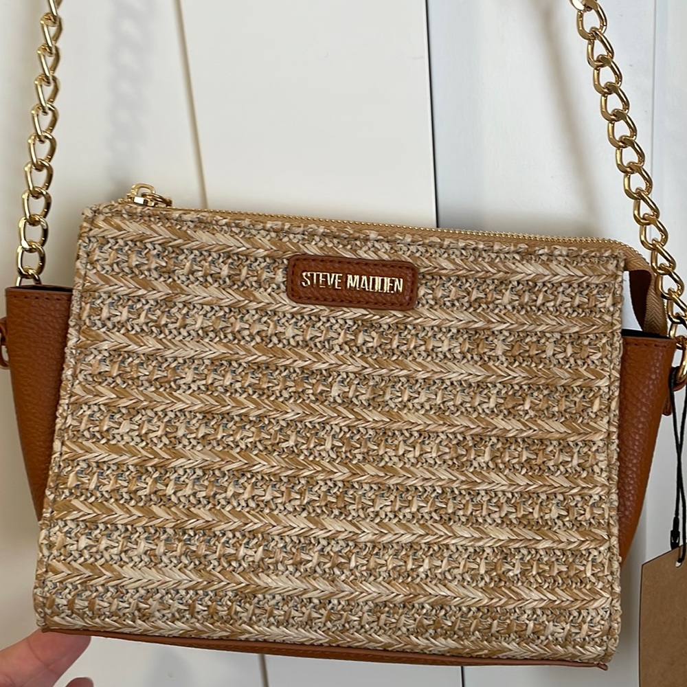 STEVE MADDEN NATURAL LEXI PURSE BRAND NEW